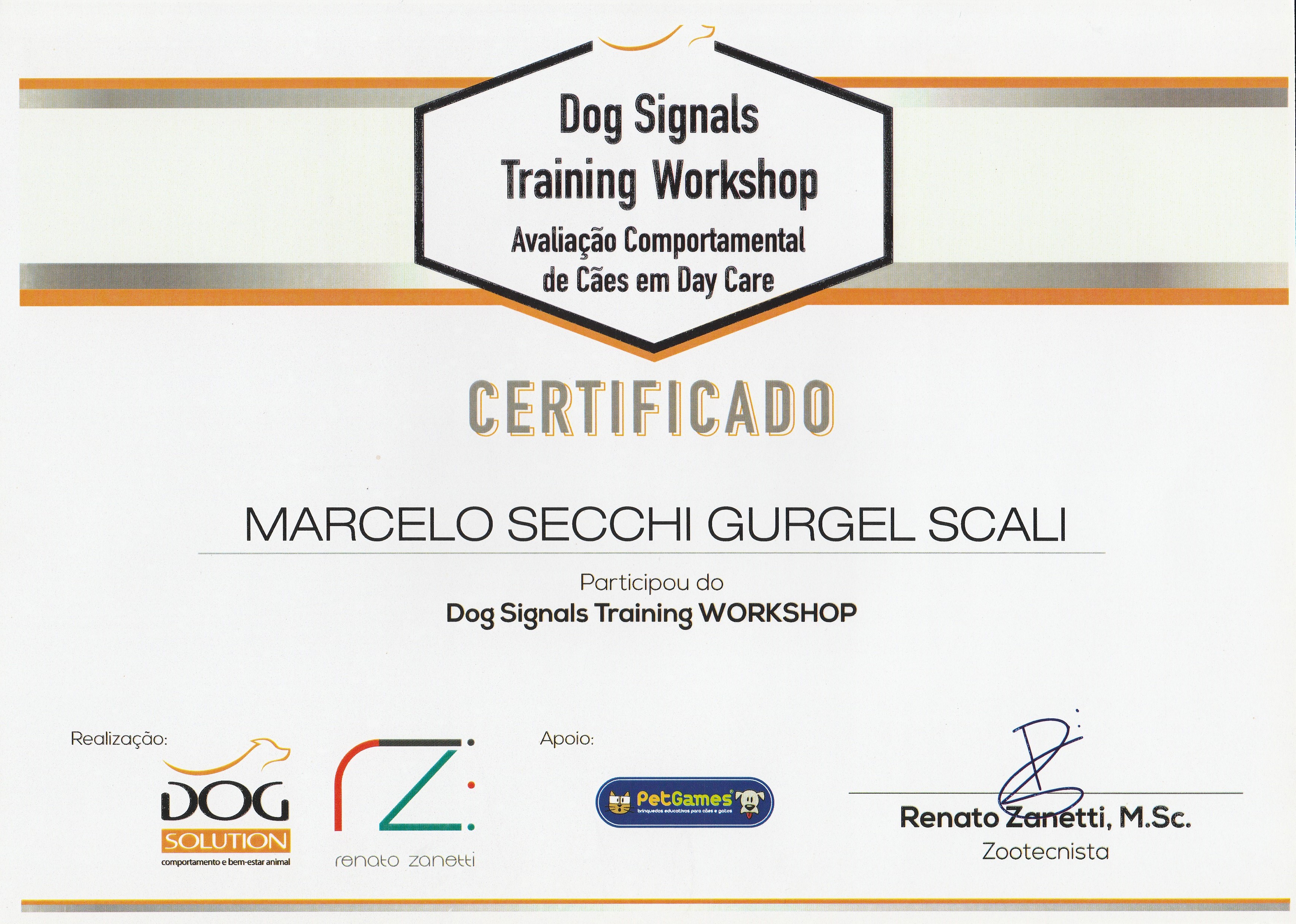 Certificado 2 - Cão Relax