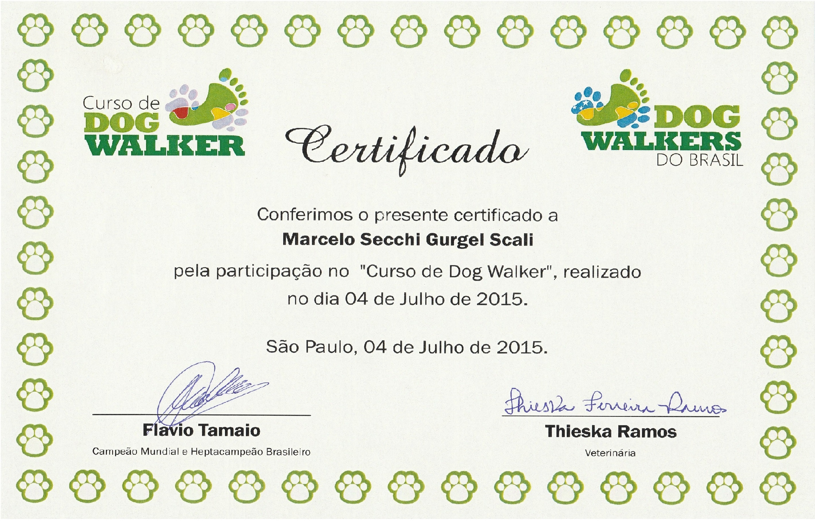 Certificado 6 - Cão Relax
