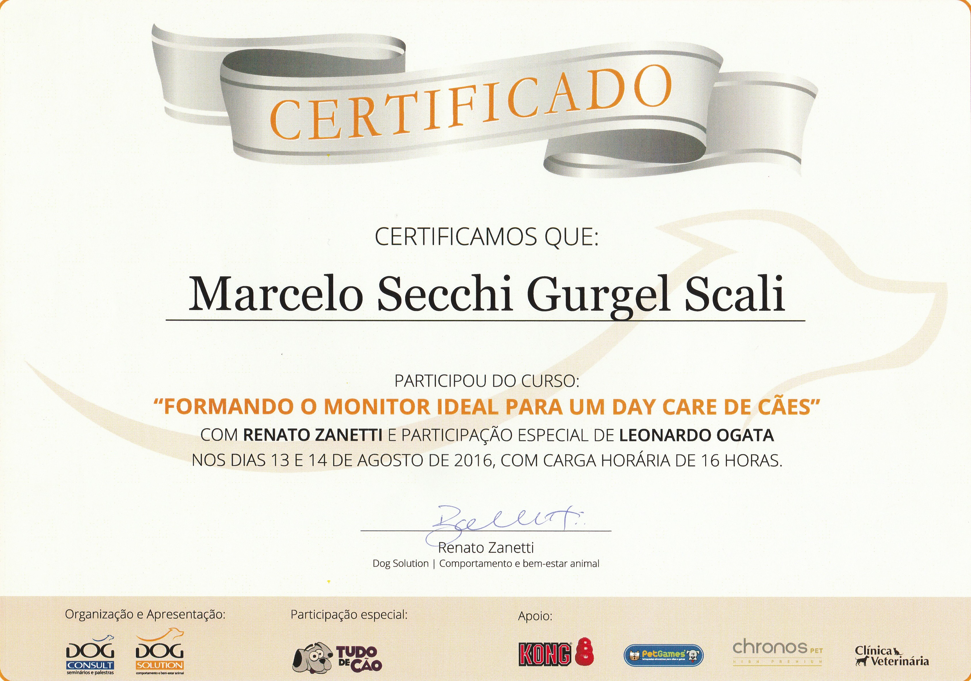 Certificado 9 - Cão Relax