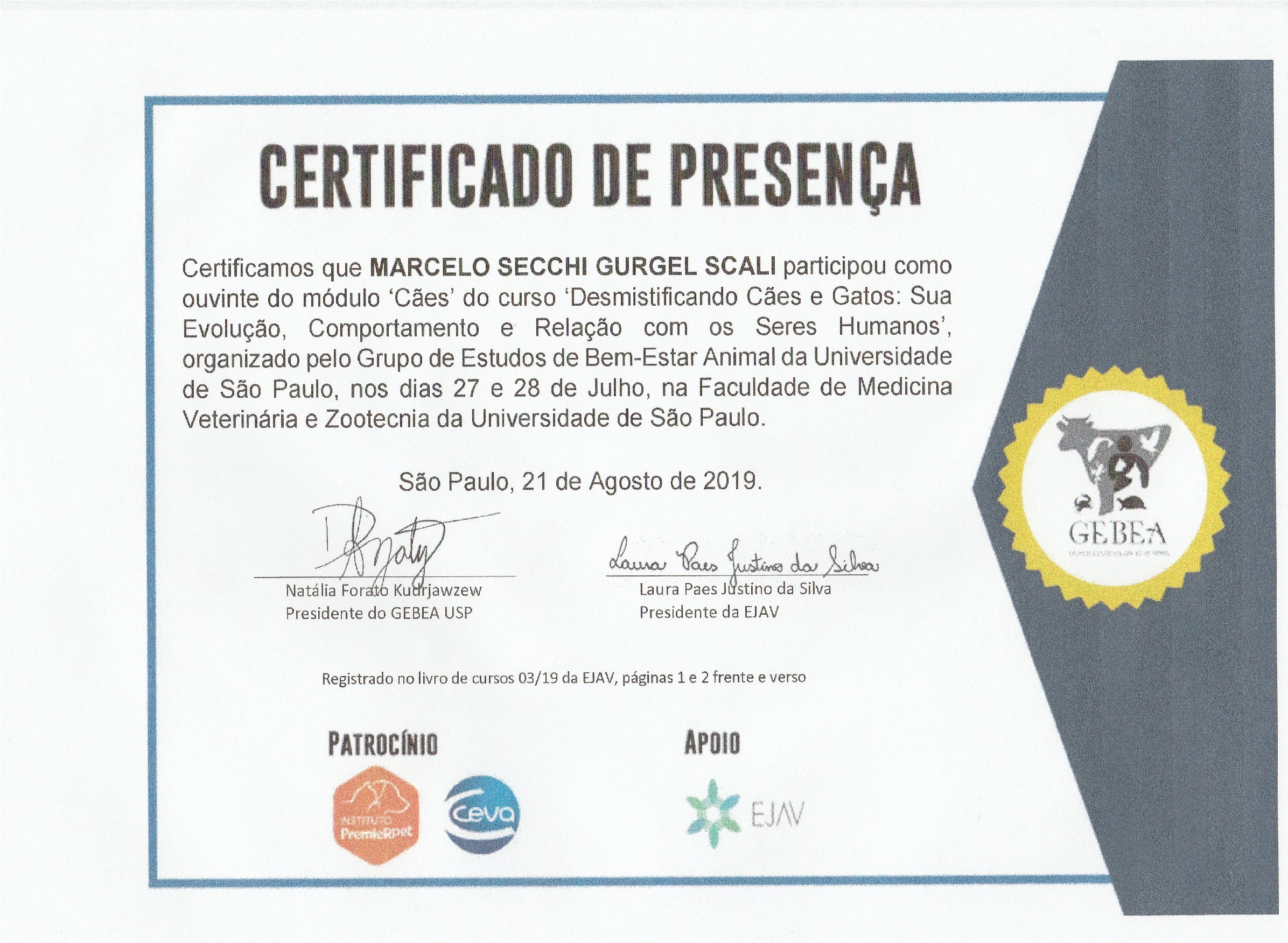 Certificado 15 - Cão Relax